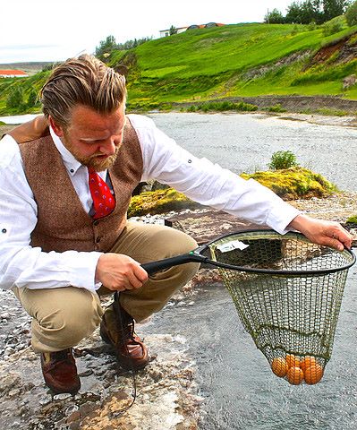 Magical Iceland's Ýmir checks the eggs that he is boiling in a hot natural spring.